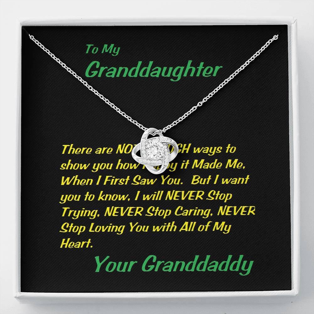 Love Knot Necklace, Gift To My Granddaughter, Gift For Christmas, Granddaughter Birthday, Gift From Grandpa/Grandma To Granddaughter, Graduation Gift - Gifts 4 Your Season