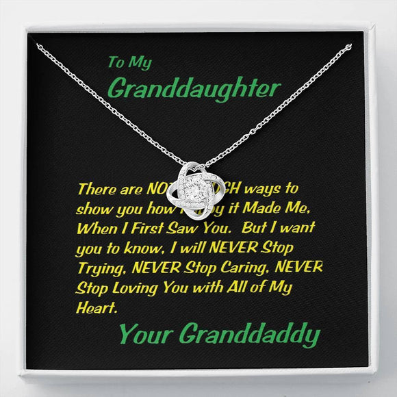 Love Knot Necklace, Gift To My Granddaughter, Gift For Christmas, Granddaughter Birthday, Gift From Grandpa/Grandma To Granddaughter, Graduation Gift - Gifts 4 Your Season