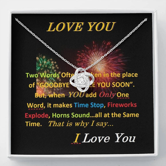 Love Knot Necklace for Wife, Anniversary Gift for Wife, Birthday Gift for Wife, Gift for Wife, Necklace for Wife, Beautiful Necklace Gift - Gifts 4 Your Season