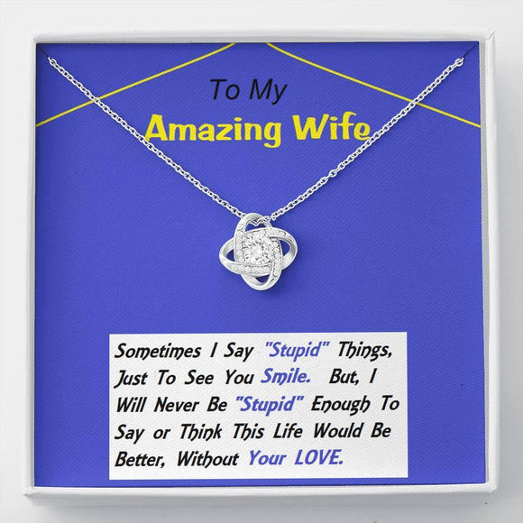 Love Knot Necklace, Anniversary Gift For Wife, Birthday Gift For Wife, Gift For Wife, Necklace For Wife, Gift For Wife Birthday - Gifts 4 Your Season
