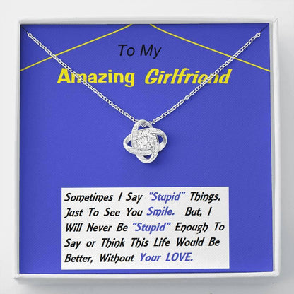 Love Knot Necklace, To My Girlfriend, Necklace For Girlfriend, Girlfriend Jewelry, Girlfriend Gift, Anniversary Gift - Gifts 4 Your Season