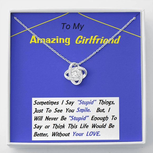 Love Knot Necklace, To My Girlfriend, Necklace For Girlfriend, Girlfriend Jewelry, Girlfriend Gift, Anniversary Gift - Gifts 4 Your Season