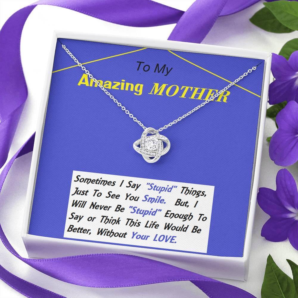 Love Knot Necklace, To My Mom Gift, Mother Necklace Gift, Mom Birthday Gift Ideas, Christmas Gift For Mom, Gift For My Mother Necklace - Gifts 4 Your Season