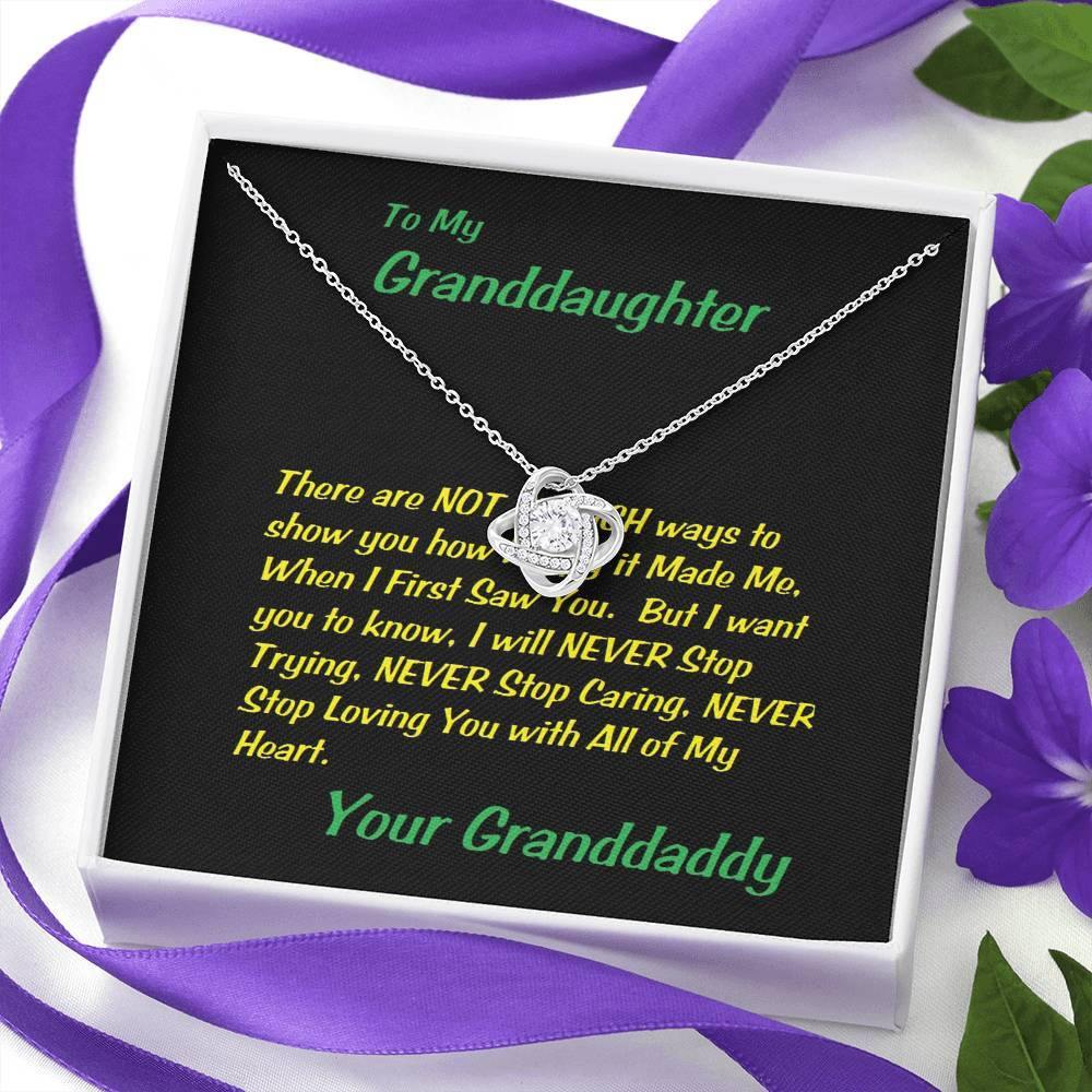 Love Knot Necklace, Gift To My Granddaughter, Gift For Christmas, Granddaughter Birthday, Gift From Grandpa/Grandma To Granddaughter, Graduation Gift - Gifts 4 Your Season