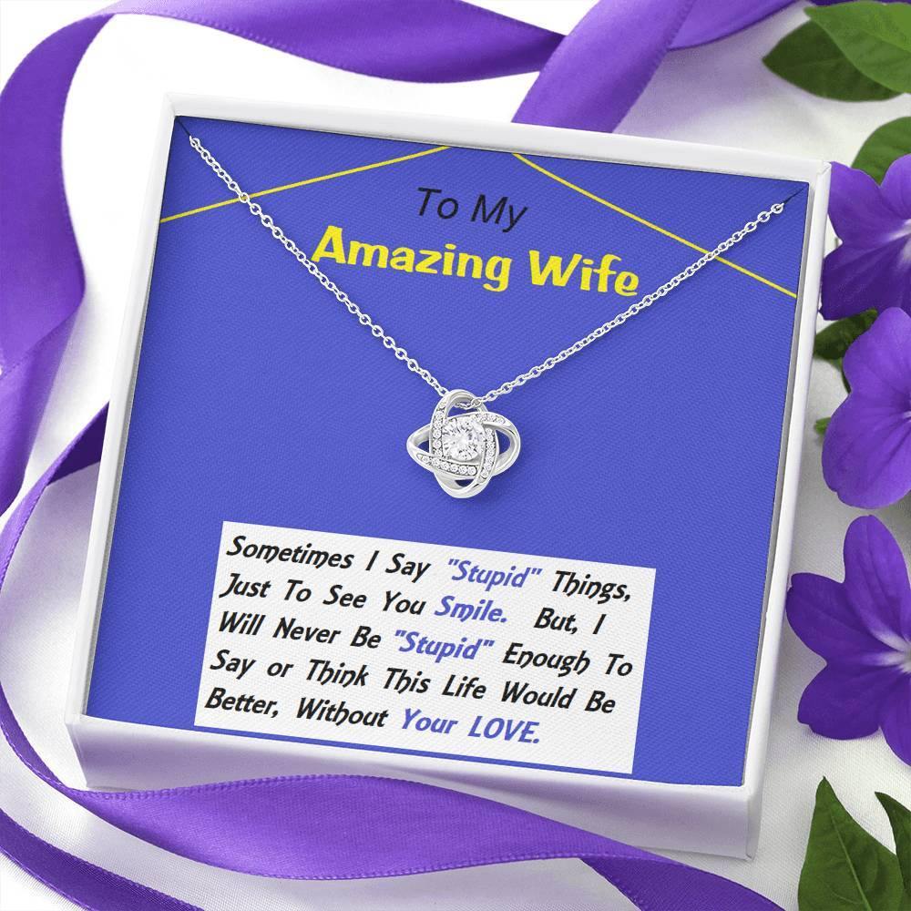 Love Knot Necklace, Anniversary Gift For Wife, Birthday Gift For Wife, Gift For Wife, Necklace For Wife, Gift For Wife Birthday - Gifts 4 Your Season