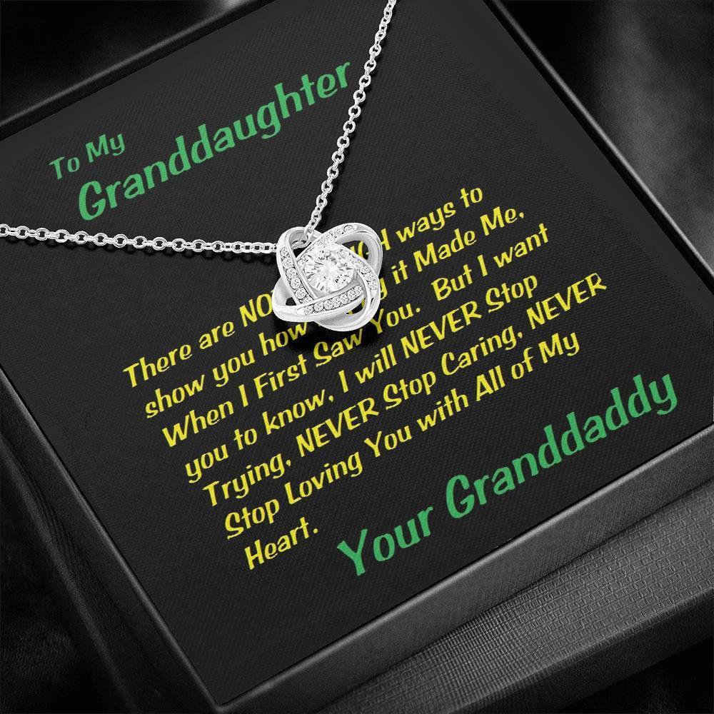 Love Knot Necklace, Gift To My Granddaughter, Gift For Christmas, Granddaughter Birthday, Gift From Grandpa/Grandma To Granddaughter, Graduation Gift - Gifts 4 Your Season