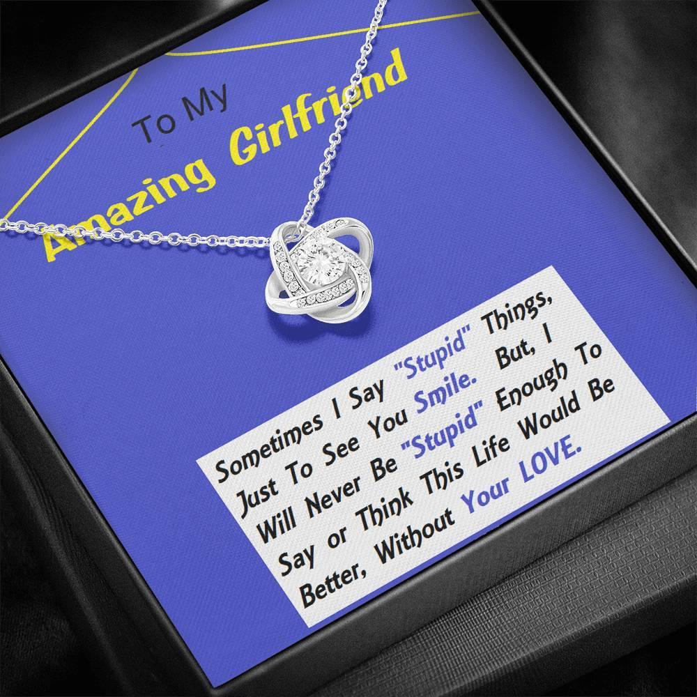 Love Knot Necklace, To My Girlfriend, Necklace For Girlfriend, Girlfriend Jewelry, Girlfriend Gift, Anniversary Gift - Gifts 4 Your Season