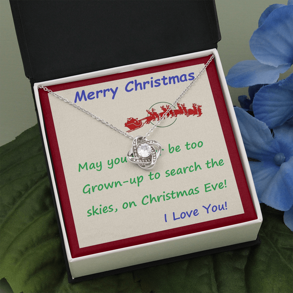 Love Knot Necklace, For Her, Friend, Sister, for Christmas, Anniversary, Birthday, Valentine's Day, Mother's Day, with Custom Message Card