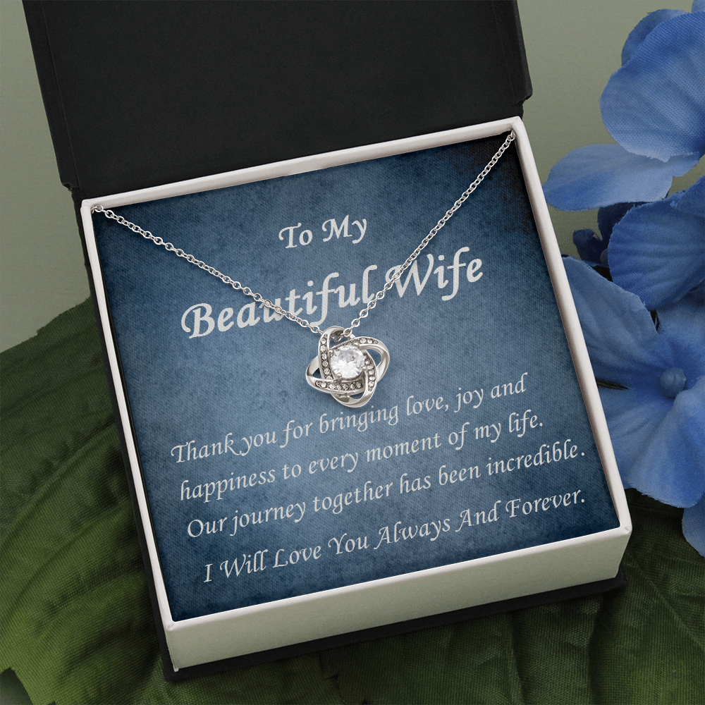 Love Knot Necklace, For Her, Wife, Future Wife, Girlfriend, w/ Message Card