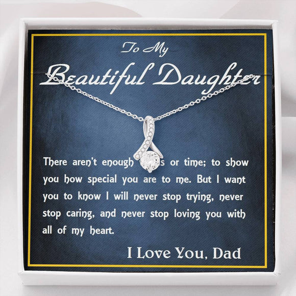 ALLURING BEAUTY Necklace, Custom Message Card