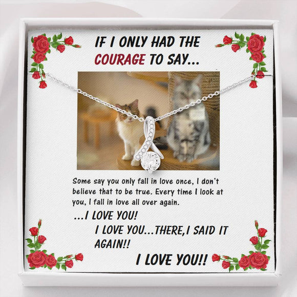 ALLURING BEAUTY Necklace | to Girlfriend | Wife | Birthday | Anniversary | Christmas | Cat Lover | Custom Message Card