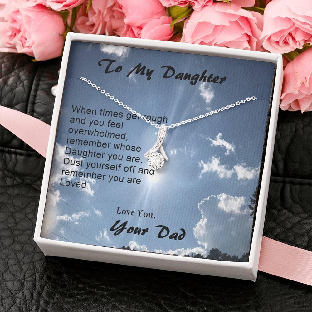 Daughter ALLURING BEAUTY Necklace, Gift from Dad, Dad Daughter Gift, Gift to Daughter - Gifts 4 Your Season