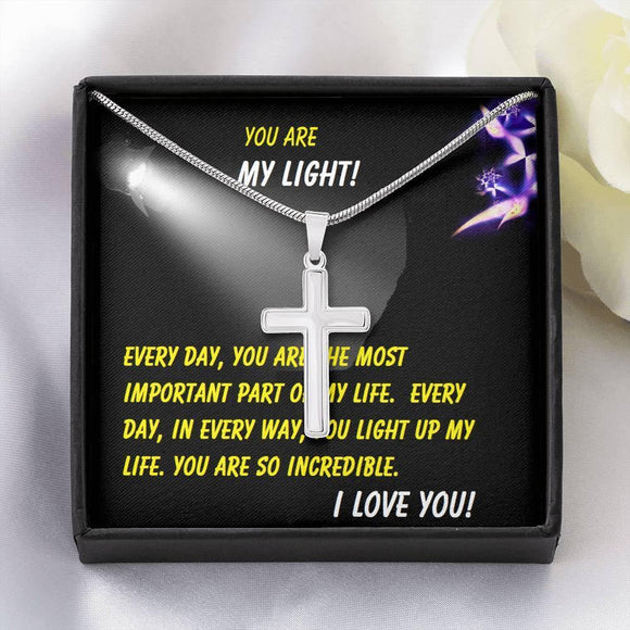 Steel Cross Necklace, Gift for Wife, Gift for Daughter, Birthday Gift For Son, To My Son Cross, Present From Mom And Dad For Son Birthday Gift Ideas - Gifts 4 Your Season