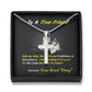 Side By Side Friends Steel Cross Necklace, Birthday Gift For Friend, Cat Lover Gift, To My True Friend Necklace, Present For Friend, Gift - Gifts 4 Your Season