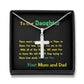 Stainless Steel Cross Necklace, Birthday Gift For Daughter, To Our Daughter Necklace, Present From Mom and Dad - Gifts 4 Your Season