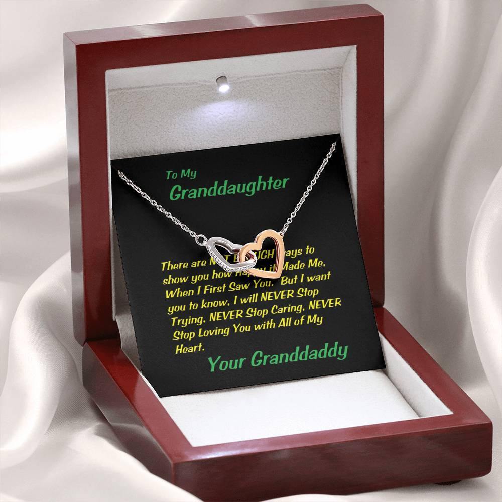 Two Hearts Interlocked, Gift To My Granddaughter, Gift For Christmas, Granddaughter Birthday, Gift From Grandpa/Grandma To Granddaughter, Graduation Gift - Gifts 4 Your Season
