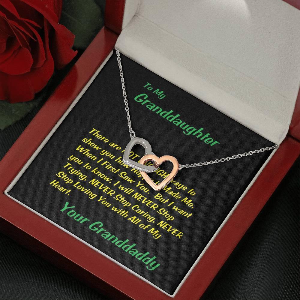 Two Hearts Interlocked, Gift To My Granddaughter, Gift For Christmas, Granddaughter Birthday, Gift From Grandpa/Grandma To Granddaughter, Graduation Gift - Gifts 4 Your Season