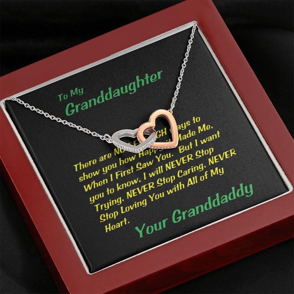 Two Hearts Interlocked, Gift To My Granddaughter, Gift For Christmas, Granddaughter Birthday, Gift From Grandpa/Grandma To Granddaughter, Graduation Gift - Gifts 4 Your Season