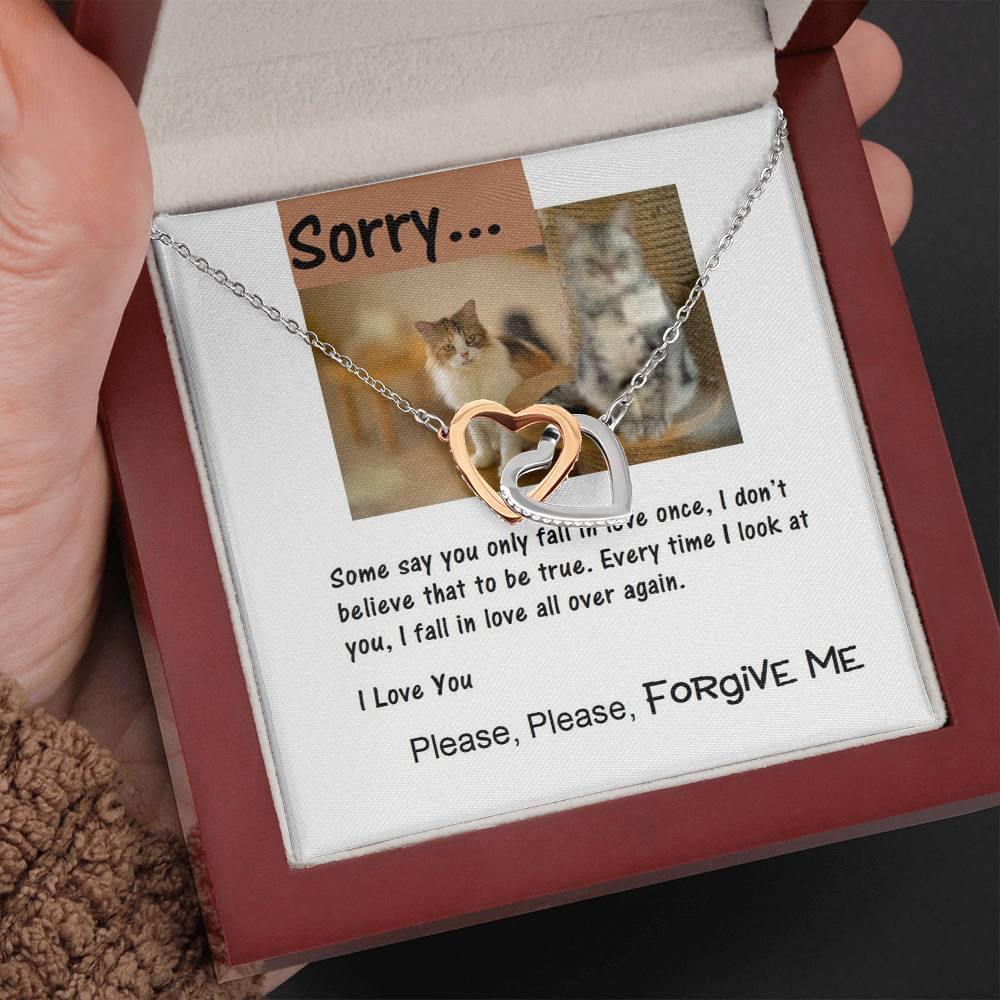 Sorry Hearts, Apology Message Card Jewelry for Her, Cat Lover Gift, Christmas Gift, Gift Idea, Gift for Her - Gifts 4 Your Season