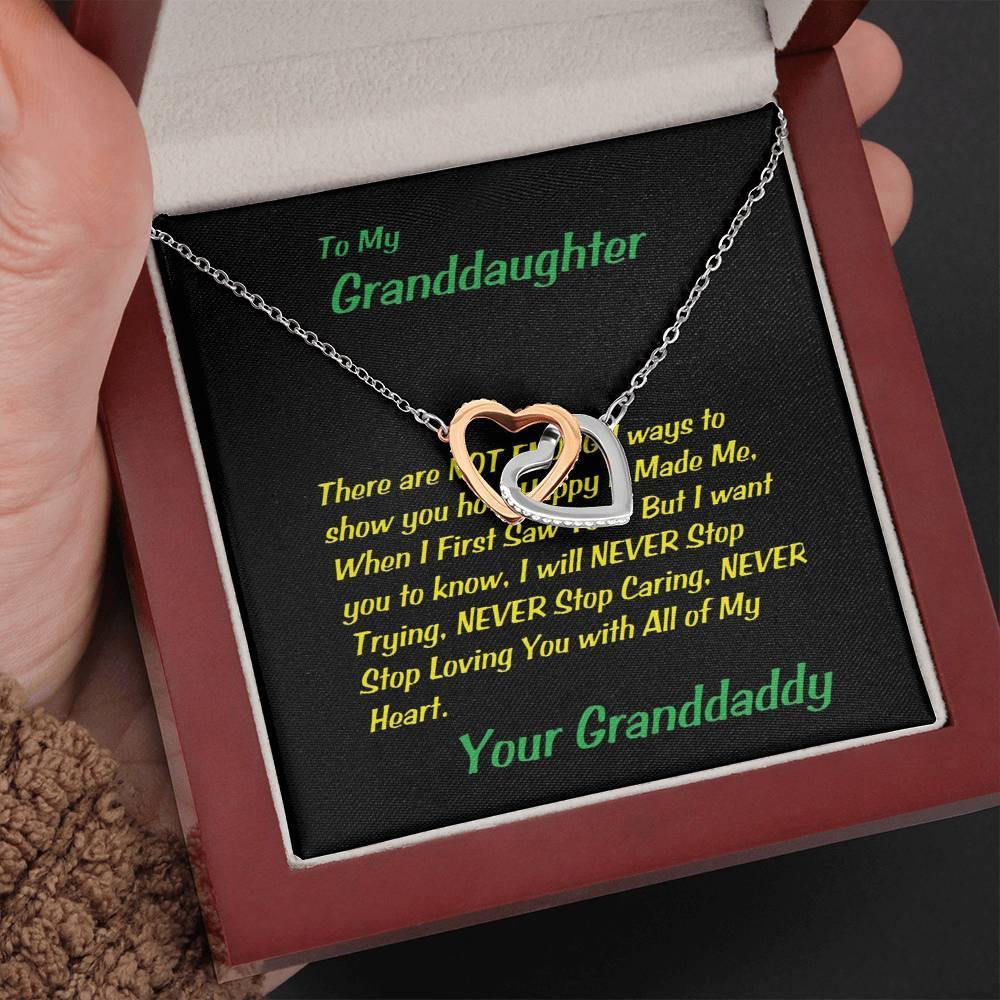 Two Hearts Interlocked, Gift To My Granddaughter, Gift For Christmas, Granddaughter Birthday, Gift From Grandpa/Grandma To Granddaughter, Graduation Gift - Gifts 4 Your Season