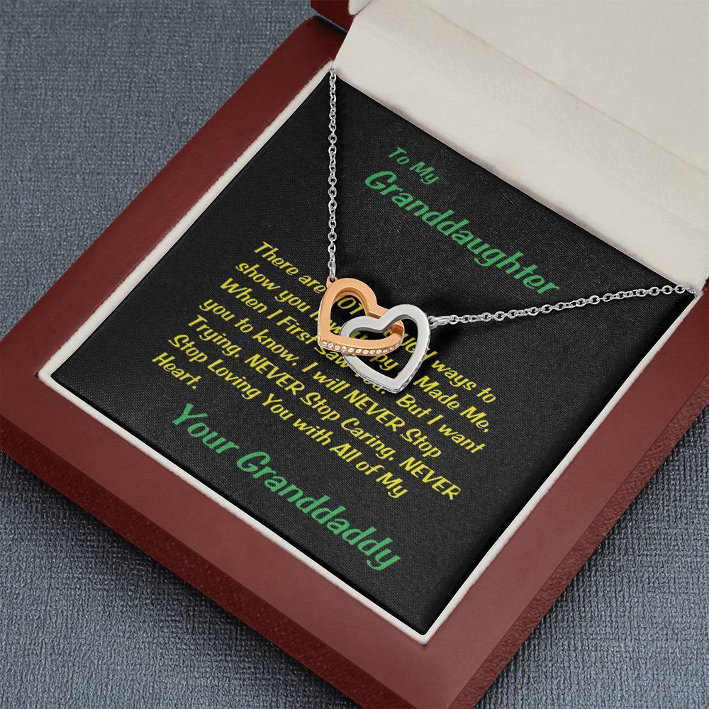 Two Hearts Interlocked, Gift To My Granddaughter, Gift For Christmas, Granddaughter Birthday, Gift From Grandpa/Grandma To Granddaughter, Graduation Gift - Gifts 4 Your Season