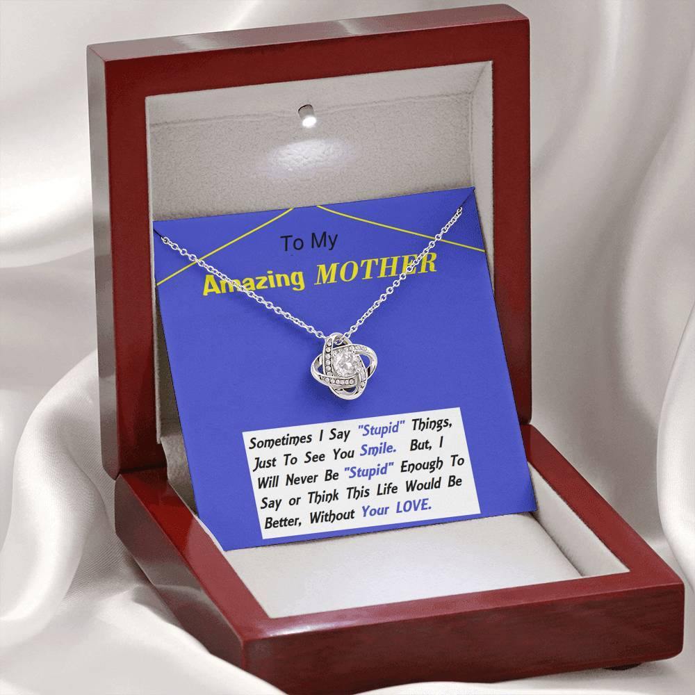 Love Knot Necklace, To My Mom Gift, Mother Necklace Gift, Mom Birthday Gift Ideas, Christmas Gift For Mom, Gift For My Mother Necklace - Gifts 4 Your Season
