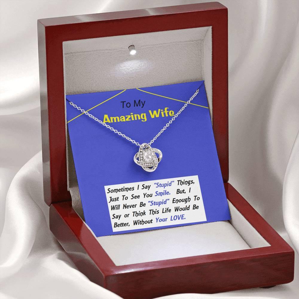 Love Knot Necklace, Anniversary Gift For Wife, Birthday Gift For Wife, Gift For Wife, Necklace For Wife, Gift For Wife Birthday - Gifts 4 Your Season