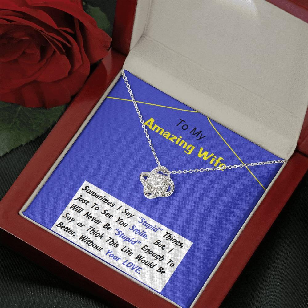 Love Knot Necklace, Anniversary Gift For Wife, Birthday Gift For Wife, Gift For Wife, Necklace For Wife, Gift For Wife Birthday - Gifts 4 Your Season