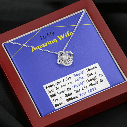 Love Knot Necklace, Anniversary Gift For Wife, Birthday Gift For Wife, Gift For Wife, Necklace For Wife, Gift For Wife Birthday - Gifts 4 Your Season