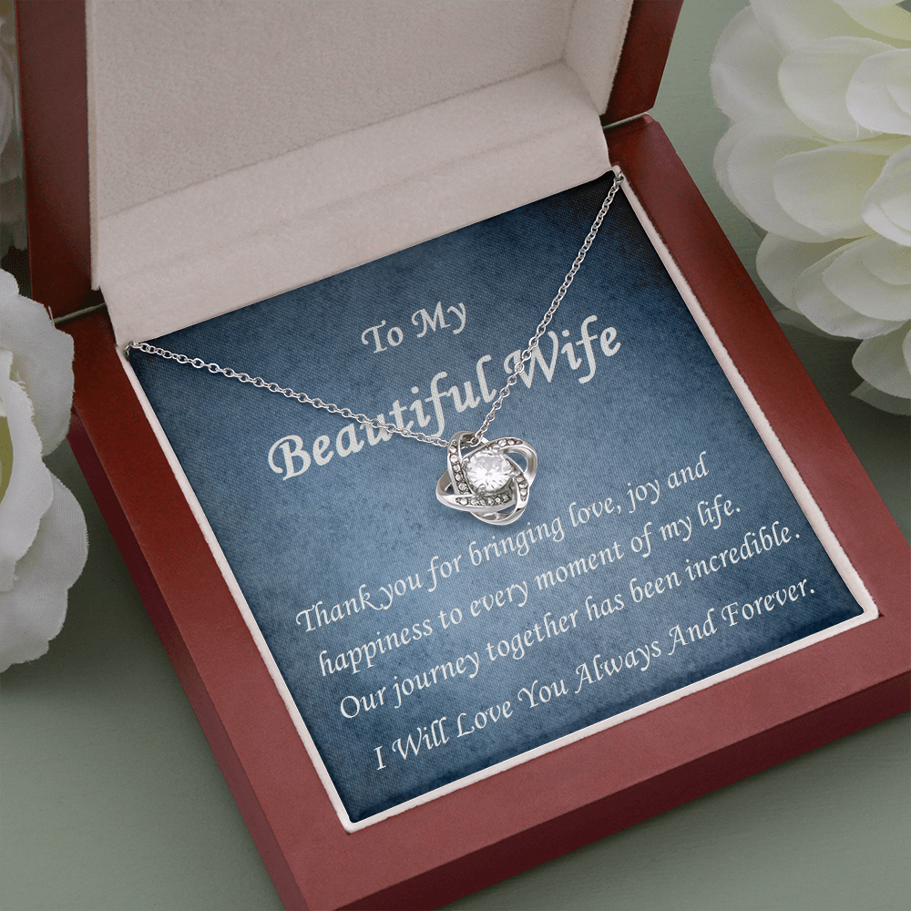 Love Knot Necklace, For Her, Wife, Future Wife, Girlfriend, w/ Message Card