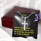Steel Cross Necklace, Gift for Wife, Gift for Daughter, Birthday Gift For Son, To My Son Cross, Present From Mom And Dad For Son Birthday Gift Ideas - Gifts 4 Your Season
