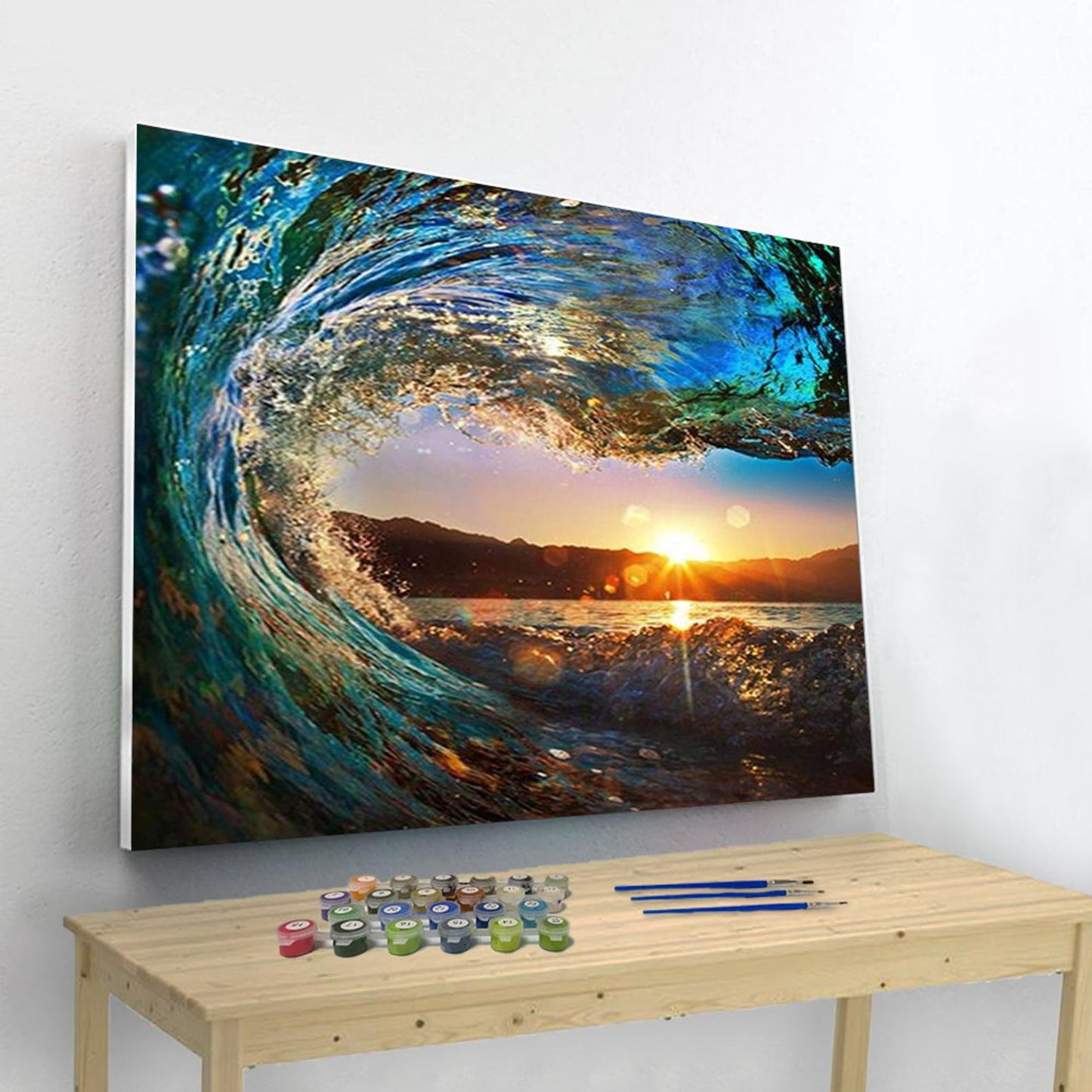 Sunlight Through the Wave Paint By Number Painting Set